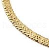 Ion Plating(IP) 304 Stainless Steel Herringbone Chain Bracelet BJEW-D028-02D-01G-3