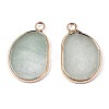 Natural Green Aventurine Pendants G-S359-317B-2