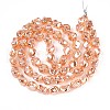 Electroplate Transparent Glass Beads Strands EGLA-N017-01B-2