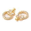 Brass Cubic Zirconia Pendants KK-M243-41G-2