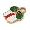 Christmas Theme Ion Plating(IP) 304 Stainless Steel Enamel Charms STAS-Z083-08G-06-2