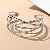 Electrophoresis Iron Cuff Bangles BJEW-M057-07P-4