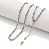 Brass Wheat Chain Necklaces for Women NJEW-G084-23P-1