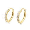 Oval Brass Micro Pave Clear Cubic Zirconia Hoop Earrings EJEW-Z121-02G-4