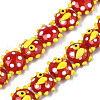 Handmade Bumpy Lampwork Beads Strands LAMP-N021-036E-1