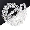 Transparent Electroplate Glass Beads Strands EGLA-T021-12B-1