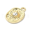 Alloy Clear Rhinestone Pendants PALLOY-S188-09G-01-2