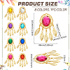 Fingerinspire 8Pcs 8 Colors Iron Big Pendants FIND-FG0003-31G-2