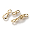 Brass S-Hook Clasps KK-H502-09G-2