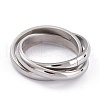Tarnish Resistant Unisex 304 Stainless Steel Finger Rings RJEW-K233-06B-P-1