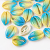 Spray Painted Natural Cowrie Shell Beads X-SHEL-S274-01C-1
