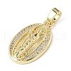 Brass Micro Pave Cubic Zirconia Pendants ZIRC-I356-02G-02-2