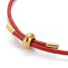 Adjustable PU Leather Cord Slider Bracelets BJEW-F412-05G-3