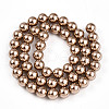 Baking Painted Pearlized Glass Pearl Bead Strands HY-N002-8mm-A06-3