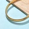 12MM 304 Stainless Steel Flat Snake Chain Necklaces for Women NJEW-U049-01G-3