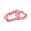 Beaded Heart Charms PALLOY-MZ00439-01-4