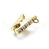 Brass Micro Pave Cubic Zirconia Pendants KK-K400-35G-01-2