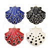 Rack Plating Brass Micro Pave Cubic Zirconia Pendants KK-Z064-06G-1