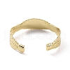 Brass Twist Rope Open Cuff Bangle for Women BJEW-F445-08G-3