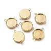 Ion Plating(IP) 304 Stainless Steel Cabochon Connector Settings STAS-I161-03E-G-1