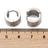304 Stainless Steel Polishing Effect Hoop Earrings EJEW-M001-40A-P-5