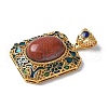 Natural Red Jasper Rectangle Pendants KK-K399-18A-01-2