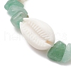 Natural Rose Quartz & Green Aventurine Beaded Bracelets BJEW-JB10508-3