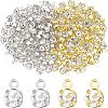SUPERFINDINGS 200Pcs 2 Colors Brass Setting with Middle East Rhinestone Pendants RB-FH0001-06-1