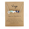 667 Stainless Steel with Natural Amazonite & Natural Howlite & Natural Sodalite Chip Pendant Necklaces FS-WGFED6E-02-1