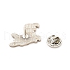 Dog Enamel Pin with Brass Butterfly Clutches JEWB-A006-01H-3