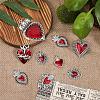 CHGCRAFT 14Pcs 7 Style Alloy Enamel Pendants FIND-CA0008-22-4