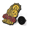 Rose Flower San Judas Zinc Alloy Enamel Pins Brooch JEWB-S033-03B-03-3