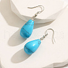 Fashionable Classic Blue Turquoise Dangle Earrings VK0743-2