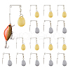 50Pcs 2 Colors 304 Stainless Steel Hook Trigger HJEW-FH00023-1