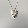 Double Hollow Heart Alloy Pendant Necklaces for Women FS-WG350AD-01-2