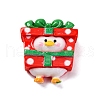 Christmas Duck Theme Opaque Resin Cabochons RESI-Q010-03F-1