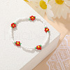 Bohemian Style Daisy Glass Seed Beaded Stretch Bracelets for Women WG677E4-03-1