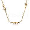 304 Stainless Steel Round Beaded Bracelets BJEW-T022-12G-2