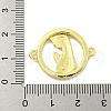 Rack Plating Brass Micro Pave Clear Cubic Zirconia Links KK-B091-23G-3