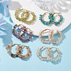 Natural Gemstone Hoop Earring EJEW-JE05709-2