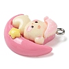 Sleepy Theme Opaque Resin Pendants RESI-G105-09A-2