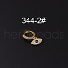 Brass Micro Pave Clear Cubic Zirconia Hoop Cartilage Earrings WG1A959-02-1