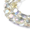 Electroplate Glass Beads Strands EGLA-Q128-06A-FR05-3