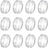 Unicraftale 12Pcs Stainless Steel Grooved Finger Ring Settings STAS-UN0038-94D-1