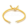 Braided Cotton Cord Slider Bracelet Making MAK-R001-01G-16-1