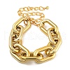 Chunky CCB Plastic Curb/Cable Chain Necklaces for Women NJEW-K261-01A-G-1-2