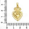 Brass Micro Pave Cubic Zirconia Pendants KK-V009-14G-03-3
