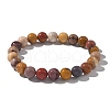 Natural Mookaite Beaded Stretch Bracelets X-BJEW-Q692-52-8mm-8
