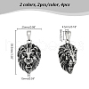 Unicraftale 4Pcs 2 Colors 304 Stainless Steel Pendants STAS-UN0059-72-3