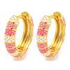 Rack Plating Brass Hoop Earrings EJEW-C102-44G-04-1